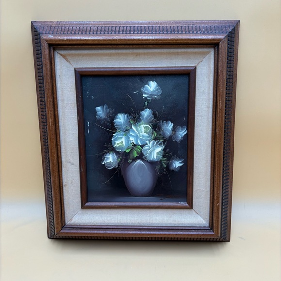 original oil painting still life floral artistic interior certified Halloween